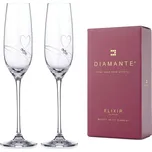 Diamante sklenice na šampaňské Romance s kamínky Swarovski 200ml 2KS