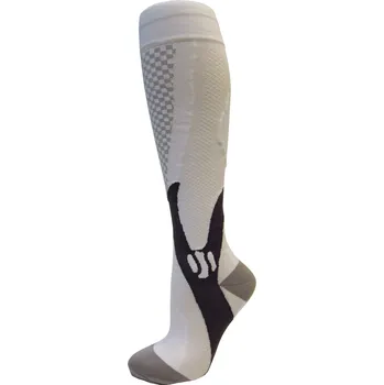 Pánské ponožky RULYT® Kompresní sportovní ponožky CHECKER, bílé, vel. 35-38