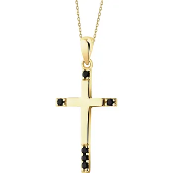 Přívěsek Zlatý přívěsek se zirkony - kříž - Z-851.02