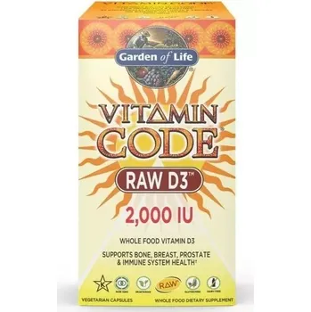 Vitamín D3 - RAW Vitamin Code - 2000IU - 60 kapslí
