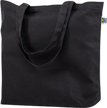 Printwear Těžká plátěná taška s dlouhými uchy z Fairtrade organické bavlny 46 x 40 cm Barva: Černá, Velikost: 46 x 40 cm XT670