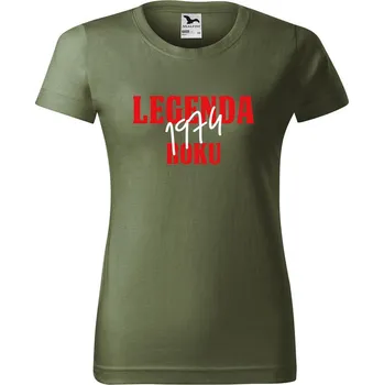 Dámské tričko DOBRÝ TRIKO Dámské tričko s potiskem Legenda roku Barva: Khaki, Velikost: XL