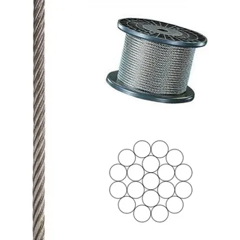 Lano EU SELECT Nerezové lanko AISI 316 1x19 1,5mm 1,5mm 100m