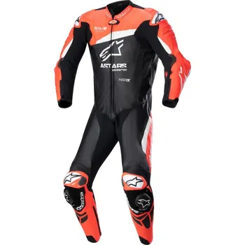 Moto kombinéza Jednodílná kombinéza GP PLUS 4, TECH-AIR kompatibilní, ALPINESTARS (černá/červená fluo/bílá) 52
