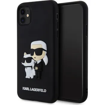 Pouzdro na mobilní telefon Karl Lagerfeld 3D Rubber Karl and Choupette Zadní Kryt pro iPhone 11
