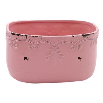 Květináč Květináč vintage keramický, růžový