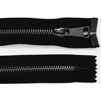 Zip Zip kovový 6mm tmavý nikl, délka 14cm (nedělitelný)
