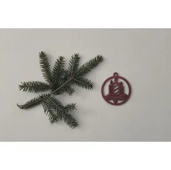 Samolepící dekorace Lepy.cz Dřevěná ozdoba na Vánoční strom Svíčky Velikost (šířka x výška): 7x7cm, Barevná varianta: Bílá