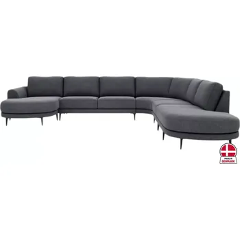 Sedací souprava Sedací souprava DUNA ve tvaru U, pravá, šedá (matrix-17-dark grey)