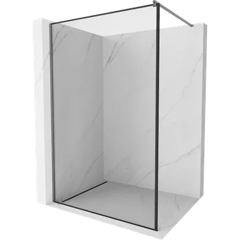 Mexen Kioto sprchová stěna Walk-in 130 x 200 cm, černý rámeček 8 mm, kartáčovaná gun šedá - 800-130-101-66-70 Sprchové stěny