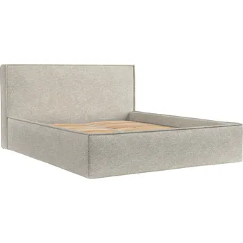 Postel Maison de Rêve Šedobéžová čalouněná dvoulůžková postel LOUNGE L 180 x 200 cm s úložným prostorem
