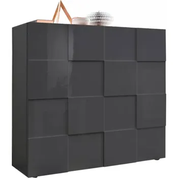 Komoda Vysoká komoda DAMA černá antracit