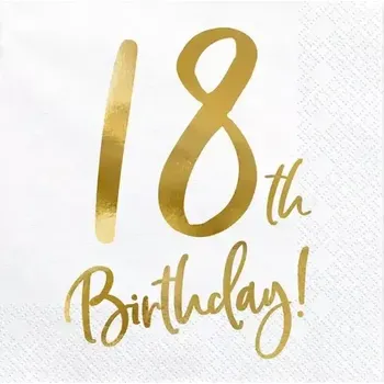 Papírový ubrousek Papírové ubrousky 18. narozeniny