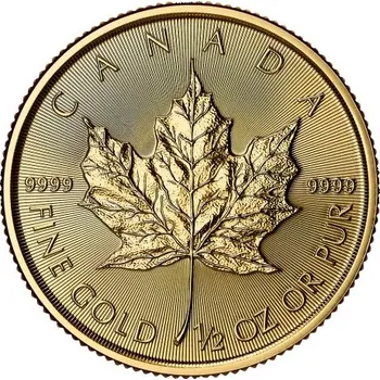 Sběratelství Zlatá mince 1/2 Oz Maple Leaf 2025