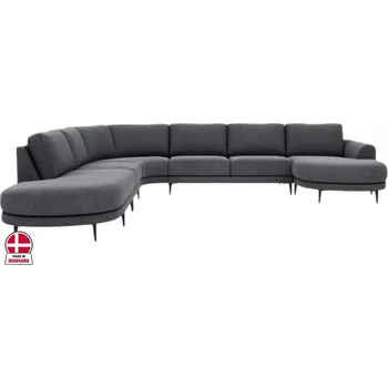 Sedací souprava Sedací souprava DUNA ve tvaru U, levá, šedá (matrix-17-dark grey)