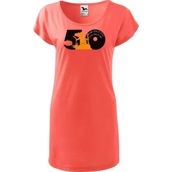 Dámské tričko DOBRÝ TRIKO Dámské tričko/šaty Jsem střelená 50 let Velikost: M, Barva: Korálová