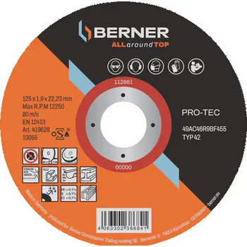 Řezný kotouč Berner 419627 Řezný kotouč ALLaround Top 115 x 1,9 x 22 mm - 25ks + sleva 5% po přihlášení
