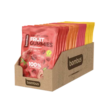 Bonbon Bombus Ovocné bonbóny FRUIT GUMMIES - MIX Karton 35g - 20 ks