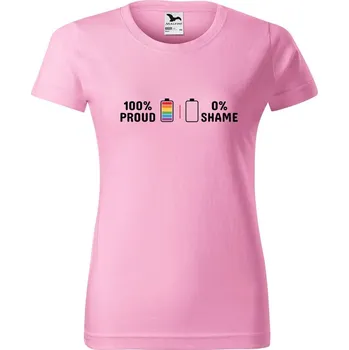 DOBRÝ TRIKO Dámské tričko s potiskem 100% proud Barva: Růžová, Velikost: XL