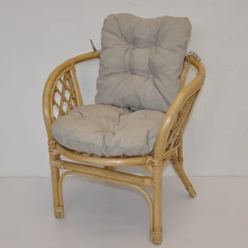 Nábytek PEGAS Ratanové křesílko dětské Bahama polstr tmavě béžový melír