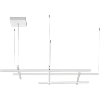 Bílé kovové závěsné LED světlo Nova Luce Pace 102 cm