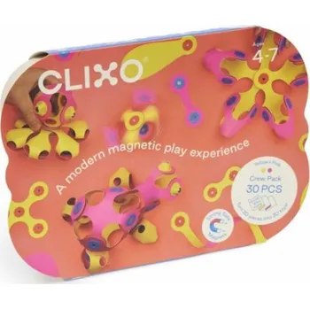 ostatní stavebnice Magnetická stavebnice CLIXO Crew růžovožlutá 30ks