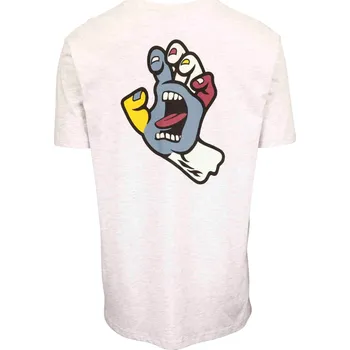 SANTA CRUZ triko - Screaming Hand Fusion T-Shirt Athletic Heather (ATHLETIC HEATHER)