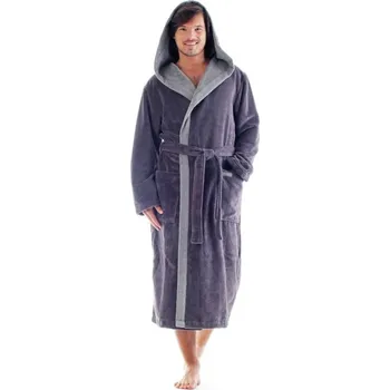 Dámský župan Vestis Tampa DUO župan s kapucí šedý Barva: šedá, Velikost: XL