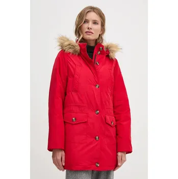 Péřová bunda Pepe Jeans CLEMENTINE PL402435 červená 33X, vel. S