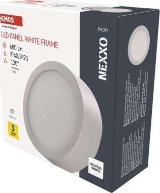Emos lighting LED přisazené svítidlo NEXXO, kruhové, bílé, 7,6W, neutrální bílá, IP20;IP40 1539085070