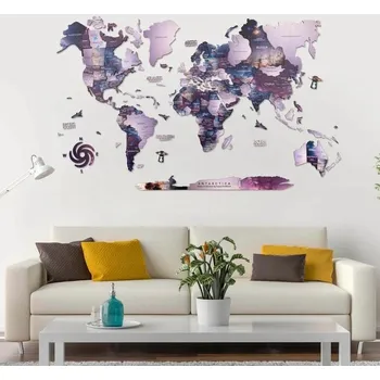 Enjoy the Wood 3D nástěnná dřevěná mapa World Map Sirius Prime XL