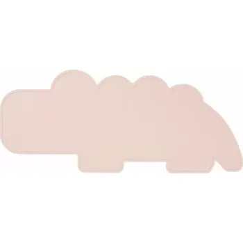 dětská jídelní sada DONE BY DEER silikonové prostírání Croco růžová