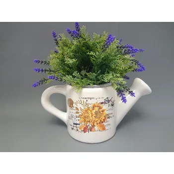 Obal na květináč Prodex Import Porcelánová konev květinový motiv