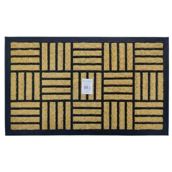 Rohožka kokos + guma, šachovnice - 45 x 75 cm