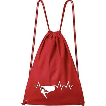 Městský batoh DOBRÝ TRIKO Bavlněný batoh Tep horolezec Barva: Červená