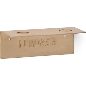 Dávkovač mýdla Držák na tekutá mýdla 14 cm, dvojitý, zlatá, mosaz, Humdakin