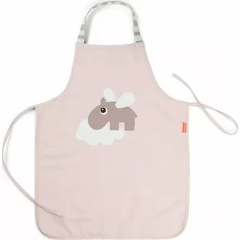 Bryndák DONE BY DEER nepromokavá dětská zástěra Happy Clouds růžová