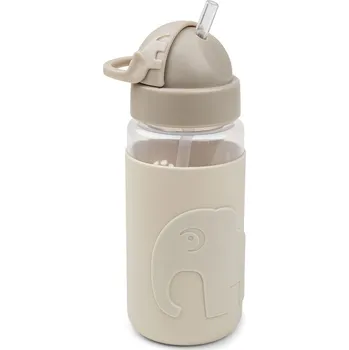 dětská jídelní sada DONE BY DEER Easy-grip láhev s brčkem Elphee písková