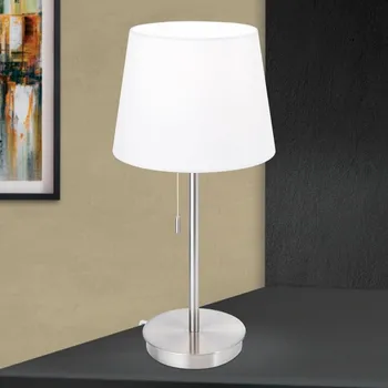 Lampička Orion LA 4-1205/1 - Stolní lampa s USB portem LUDWIG 1xE27/40W/230V bílá/chrom