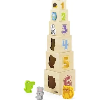 Dřevěná hračka Dřevěné vkládací kostky Viga