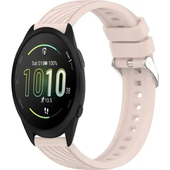 Příslušenství k chytrým hodinkám VSECHNONAMOBIL 91300 PRINTY Silikonový řemínek pro Garmin Forerunner 165 světle růžový