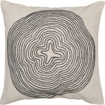 Polštář SCANquilt povlak LINO labyrinto smetanovočerná 45 x 45 cm