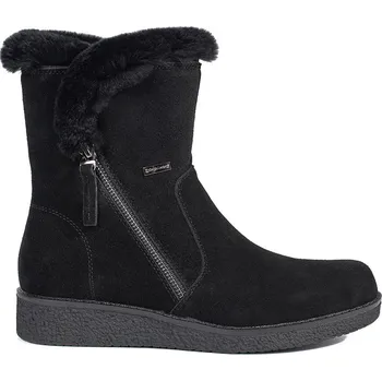Dámská sportovní obuv Zateplené kožené černé dámské kotníkové boty s kožešinou Sergio Leone BT338-S-B/NU Velikost: 38