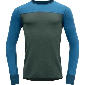 Pánská móda Pánské oboustranné tričko Devold KVITEGGA 2XL Khaki, Modrá