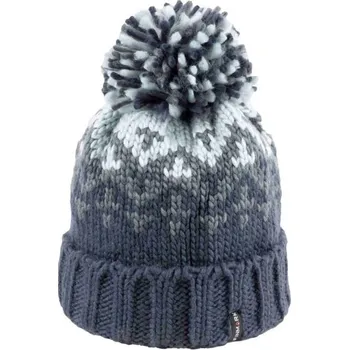 Čepice Zimní pletená čepice Finmark WINTER HAT OS Modrá, Bílá, Šedá