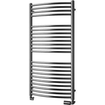 Těleso koupelnové trubkové Isan Silla Radius Inox 820 x 600 mm, 284 W, elektrické s regulátorem Mini PW, nerez