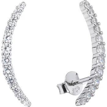 Náušnice Bealio BEALIO Stříbrné náušnice ZÁŘIVÝ OBLOUČEK 03-11850-3128