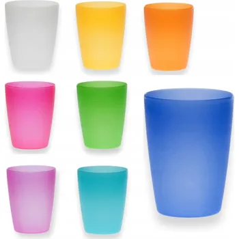 Jednorázové nádobí Plastový kelímek opakovaně použitelný nerozbitný 250 ml sada 8 ks pro děti