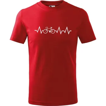 Chlapecké tričko DOBRÝ TRIKO Dětské tričko s potiskem Tep KOLO Velikost: 158/12 let, Barva: Červená