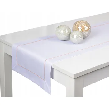 Prostěradlo Běhoun bílý, stříbrný 180 x 40 cm